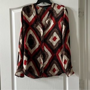 Lauren Ralph Lauren 100% silk shirt. Size large